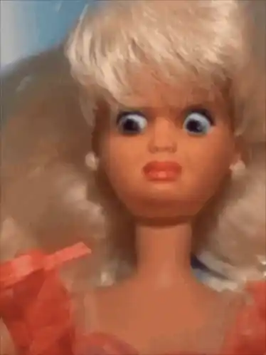 Disgusted Barbie Doll Face