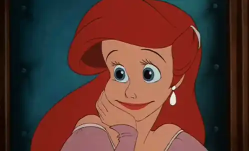 Disney Arial from The Little Mermaid Smiling