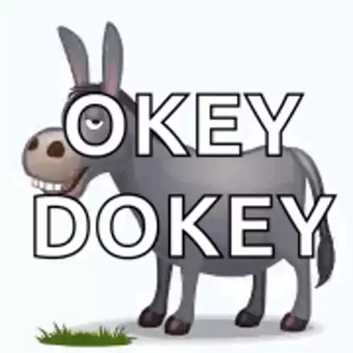Okey Dokey Donkey Eating Grass