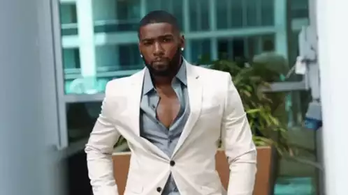 Donny Donnysavage Posing in White Suit