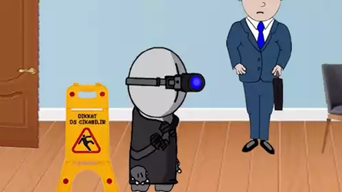 Ds Orhan Thinking by Caution Sign
