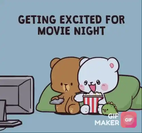 Cute Bears' Movie Night