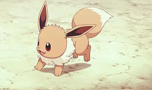 Eevee Jumps Playfully
