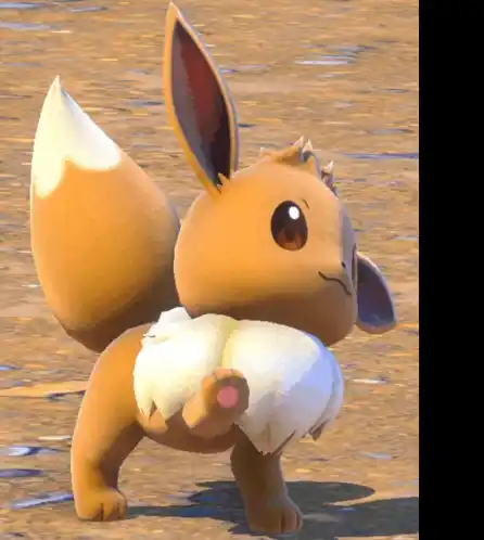 Eevee Pokemon Standing on Dirt Surface