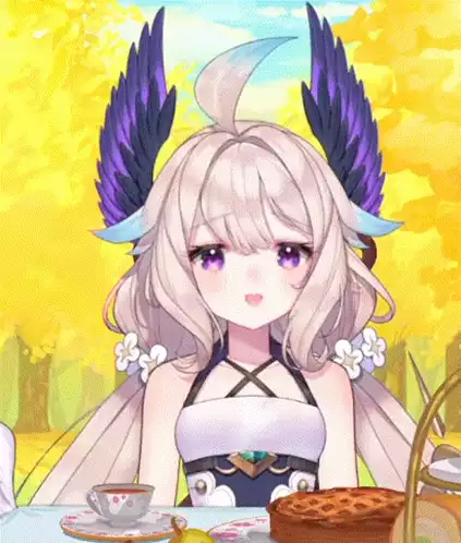 Enna Alouette Smiling at Tea Party