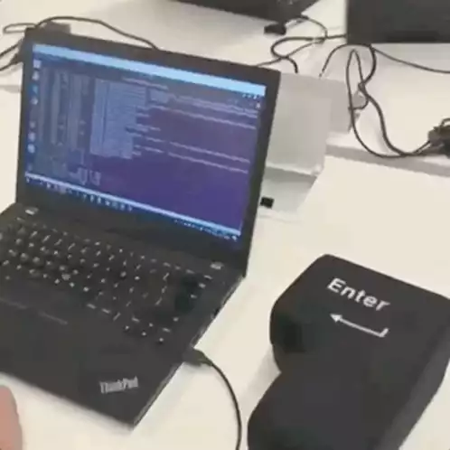 Developer uses giant Enter key