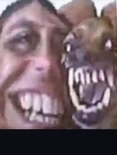 Evil Laugh Man And Dog Evil Laugh