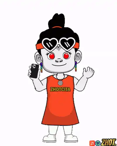 Excited Happy Cartoon Girl