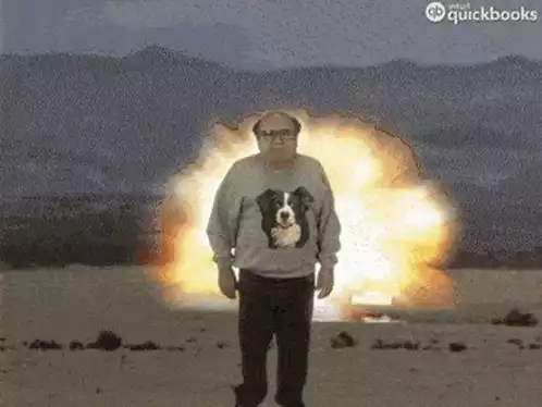 Explosion with Money Falling