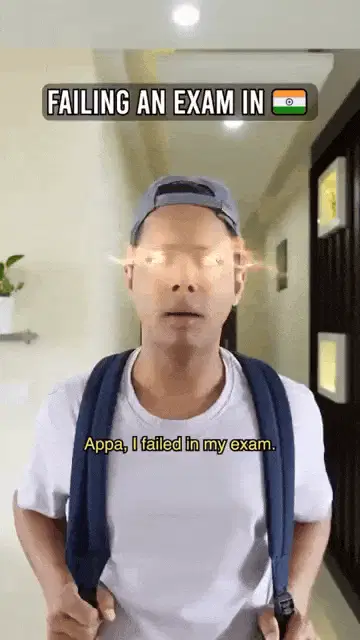 Failing an exam in India