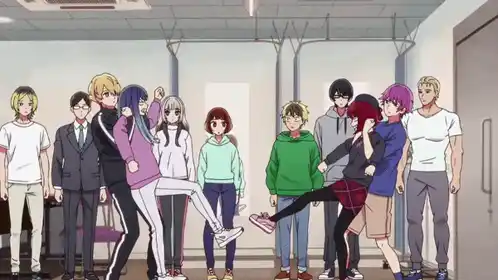 Anime Girls Playful Fight Scene