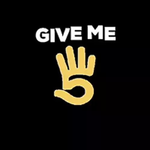 GIVE ME 5 - Hand Symbol Graphic