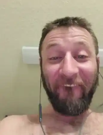 Man's Funny Selfie