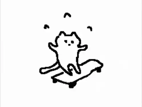 Flipnote Sample: Cat on Skateboard