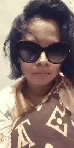 Woman's Funny Expressions in Sunglasses