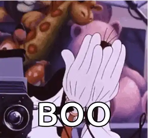 Funny Goofy Says Boo with Camera