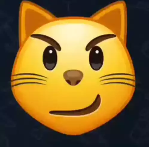 Animated Cat Emoji: Smirk & Surprise