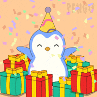 Celebrate Happy Birthday GIF by Pudgy Penguins