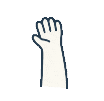 Left Hand Wave Sticker by Meroware