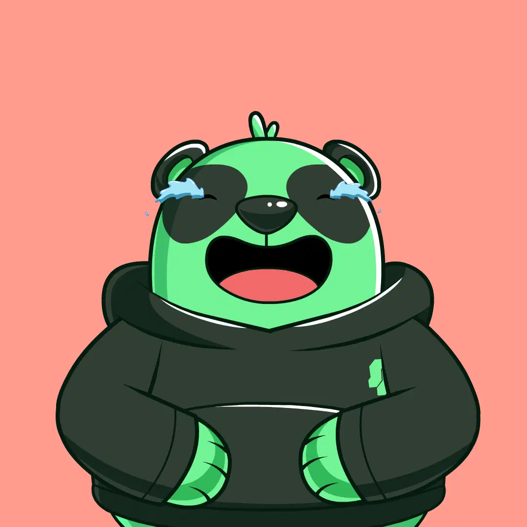 Green Panda Laughing Hard | Funny Reaction GIF