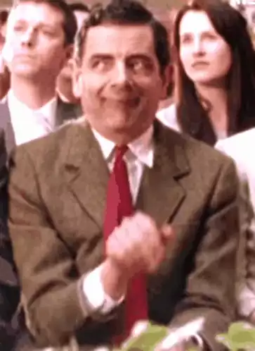 Mr Bean's Funny Grimace and Clapping