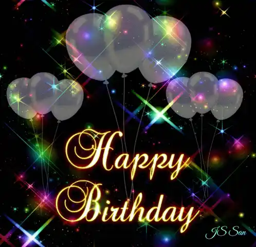 Sparkling Happy Birthday Balloons