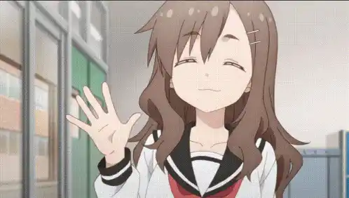 Anime Girl Waving Hello