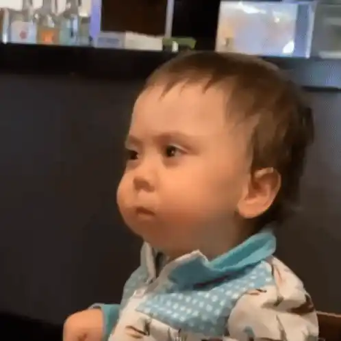 Suspicious Baby Side Eye Reaction