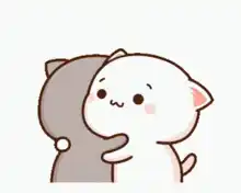Cute Cartoon Cats Hug