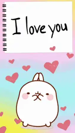 Cute Rabbit Says I Love You to Alma