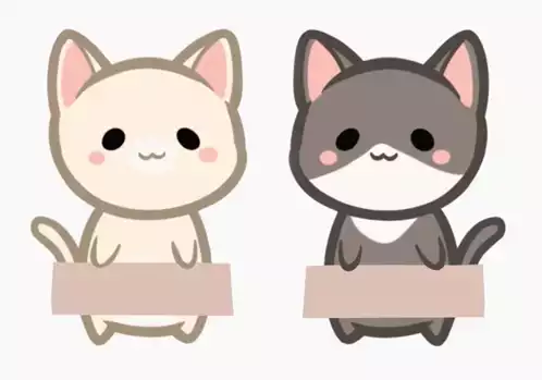Cute Cats Holding 'I Love' Sign