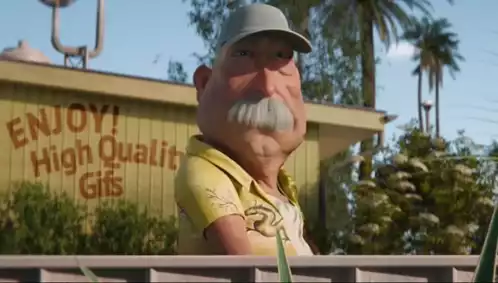 Animated Man with 'High Quality Gifs' Sign