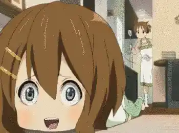 K-On! Yui's Panic Head Roll