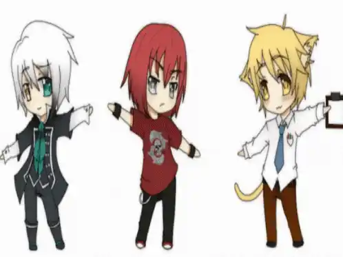 Kawaii Dancing Chibi Characters
