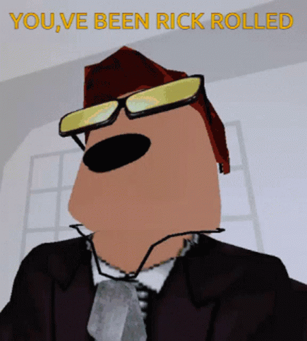Roblox Character Sings 'You've Been Rick Rolled'