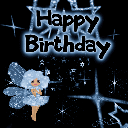 Happy Birthday Twinkling Fairy with Stars