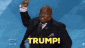 Black Man Cheers 'Trump!'