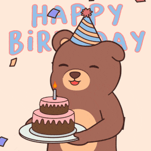 Bearish Bearishaf Celebrates Birthday with Cake