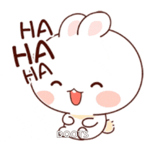 Funny Cartoon Rabbit Laughing