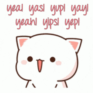 Happy Kitten Says Yes Yay