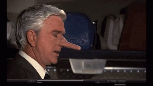 Leslie Nielsen's Funny Long Nose in Airplane!