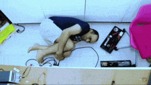 Electroboom Mehdi: Scared in Fetal Position