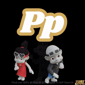 Dancing Characters with Letter P