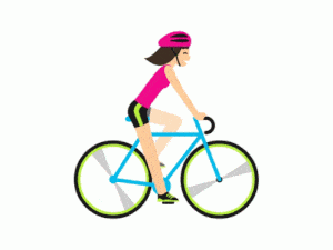Woman Riding Bicycle