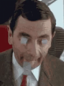 Mr Bean's Exited Mondays Funny Face
