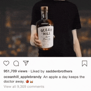 Ocean Hill Apple Brandy Bottle