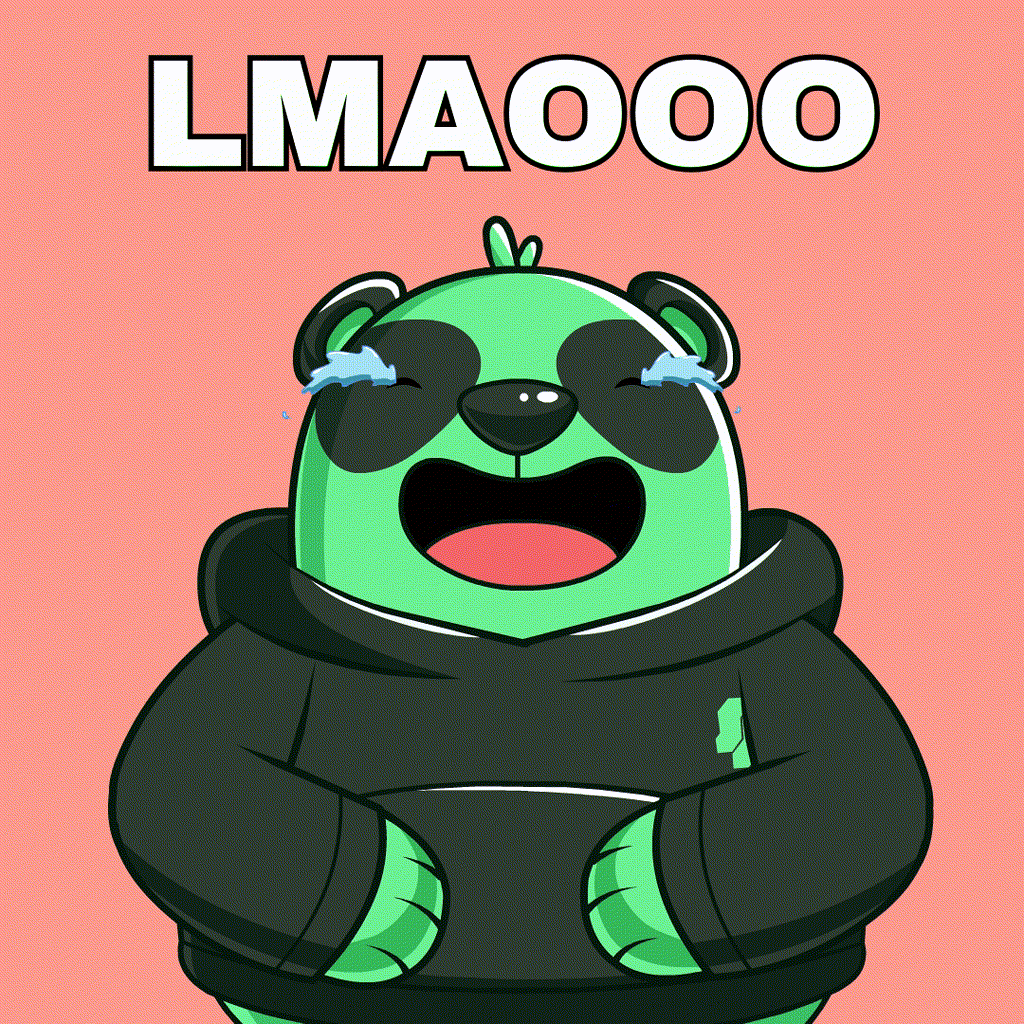 Green Panda LMAOOO | Laughing Reaction GIF