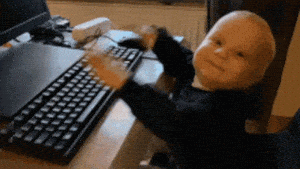 Baby Typing Funny Jokes