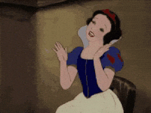 Snow White's Happy Reaction
