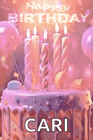 Happy Birthday CARI - Birthday Cake & Candles